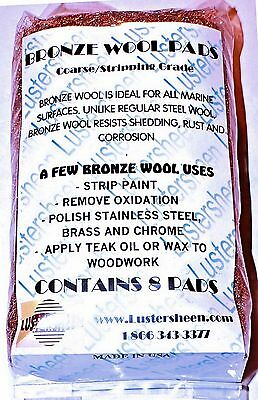 Lustersheen 8 Pad Pack Bronze Wool Grade Coarse