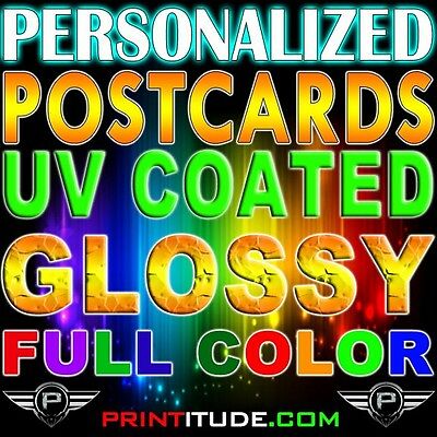 2500 FULL COLOR, 4x6, Glossy 2 Sided POSTCARDS + FREE Design (4