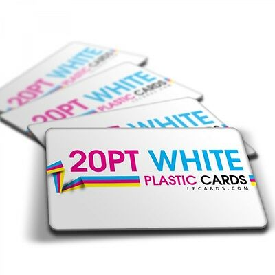 1000 Full Color Printed 2 Sides White Plastic Business Cards - Rounded Corners!