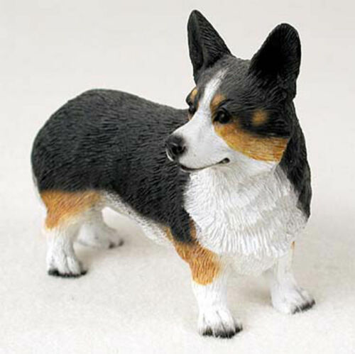 Welsh Corgi Cardigan Figurine Hand Painted Collectible Statue