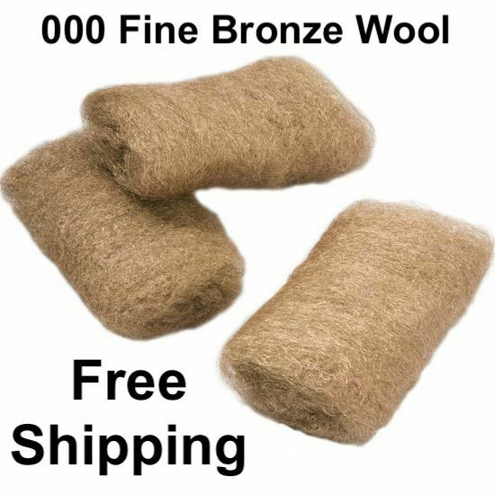 Bronze Fine Wool 000 3 Pads For Marine Automotive Rv & Window Cleaning & Sanding