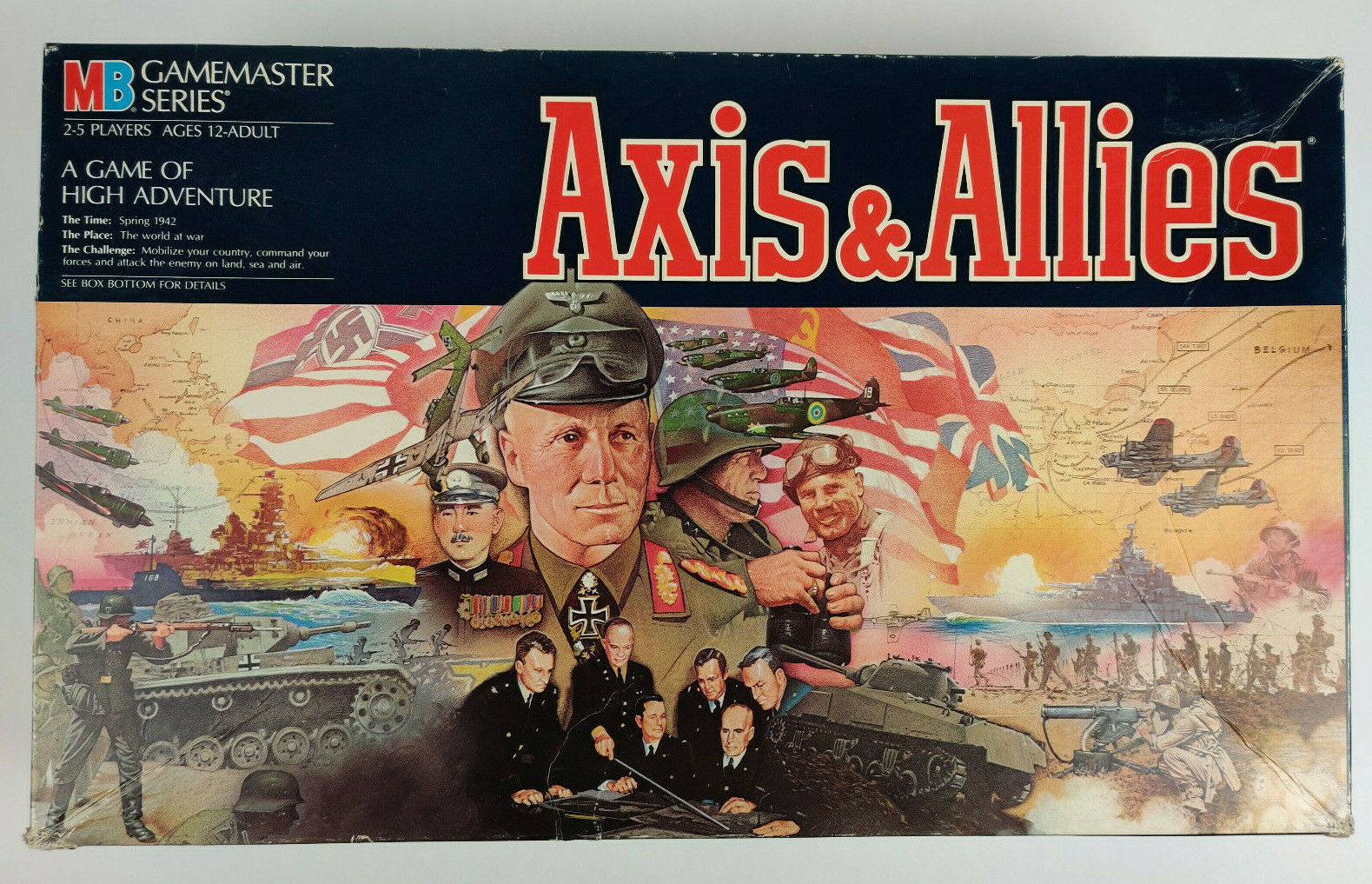 Vintage Milton Bradley 1984 Axis & Allies Spring 1942 Board Game