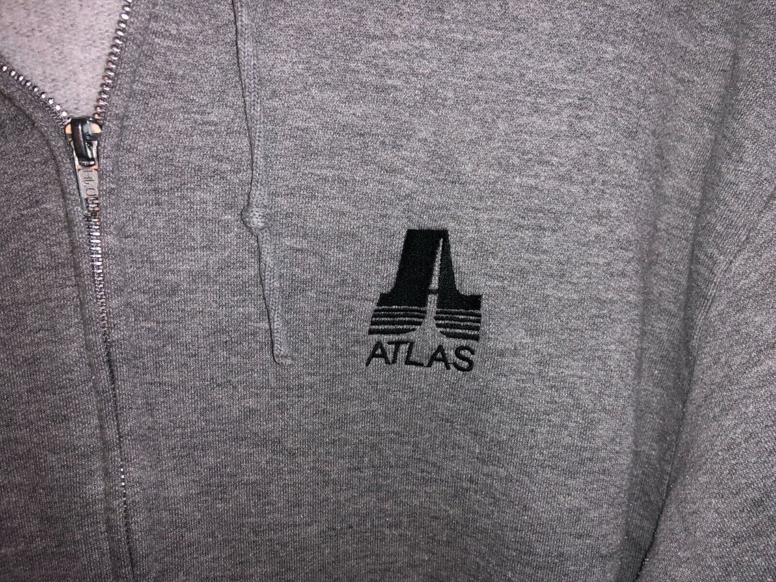 Atlas Space Rocket Nasa Zippered Hoodie Sweat Shirt Medium