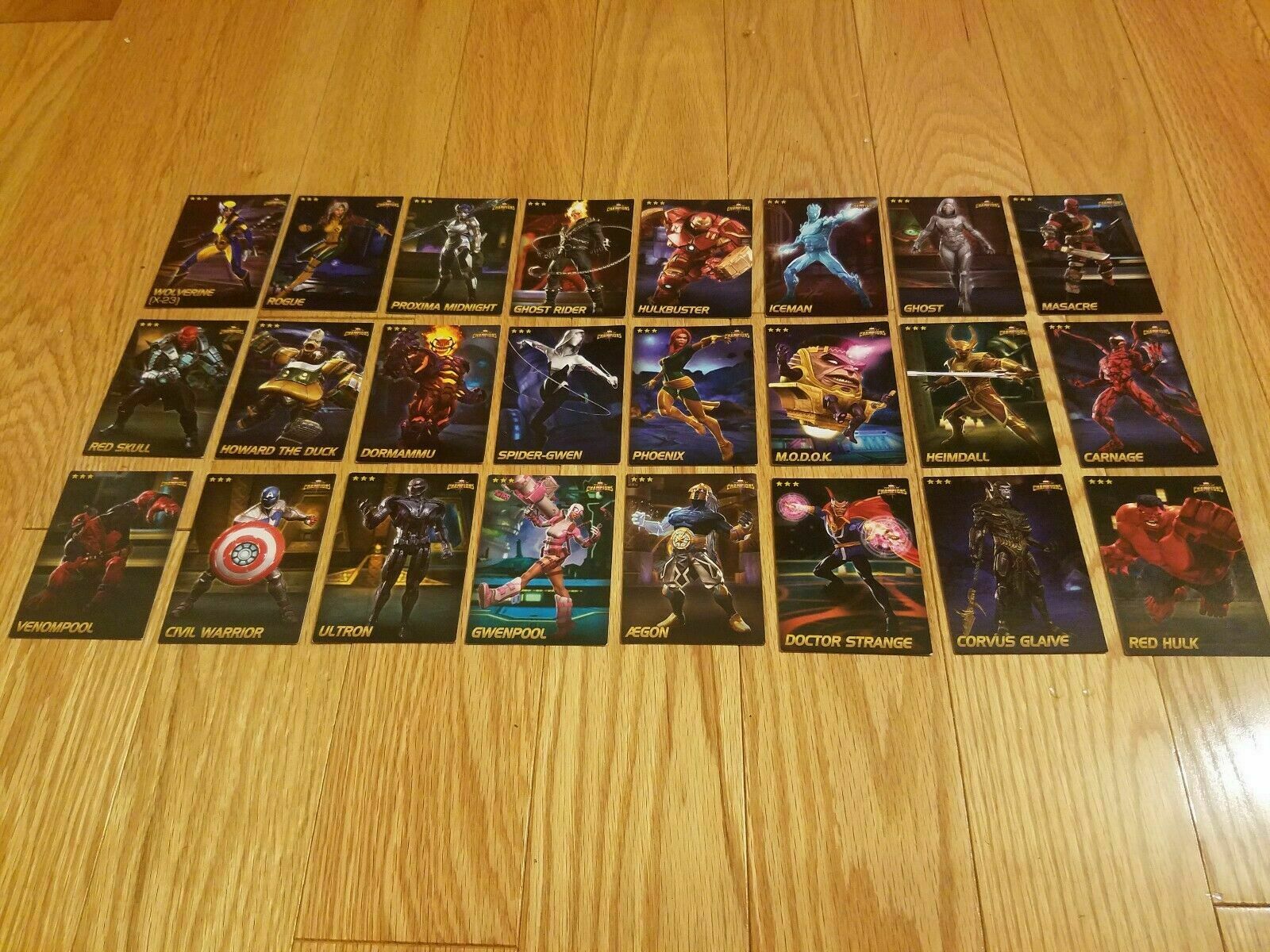 All Rare $8.99 Each Marvel Contest Of Champions Arcade Game Non-foil Cards
