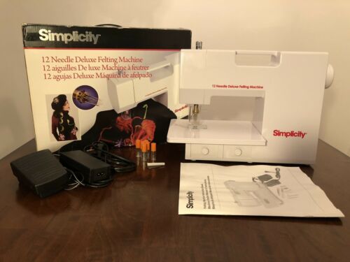 Simplicity 12 Needle Delux Felting Machine Electric, Tested