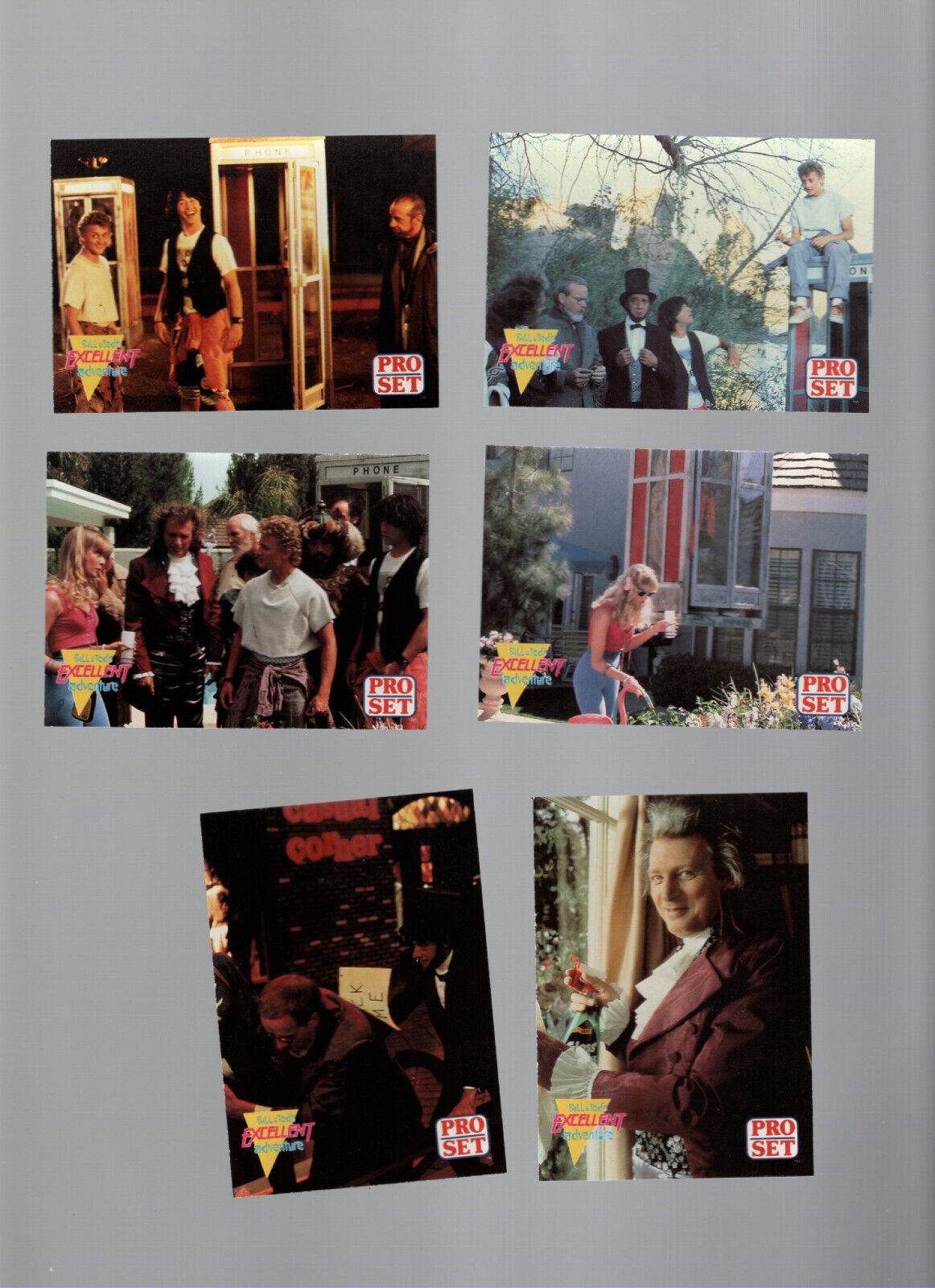 Lot of 6 Bill and Ted movie trading cards Alex Winter Keanu Reeves Pub. 1991