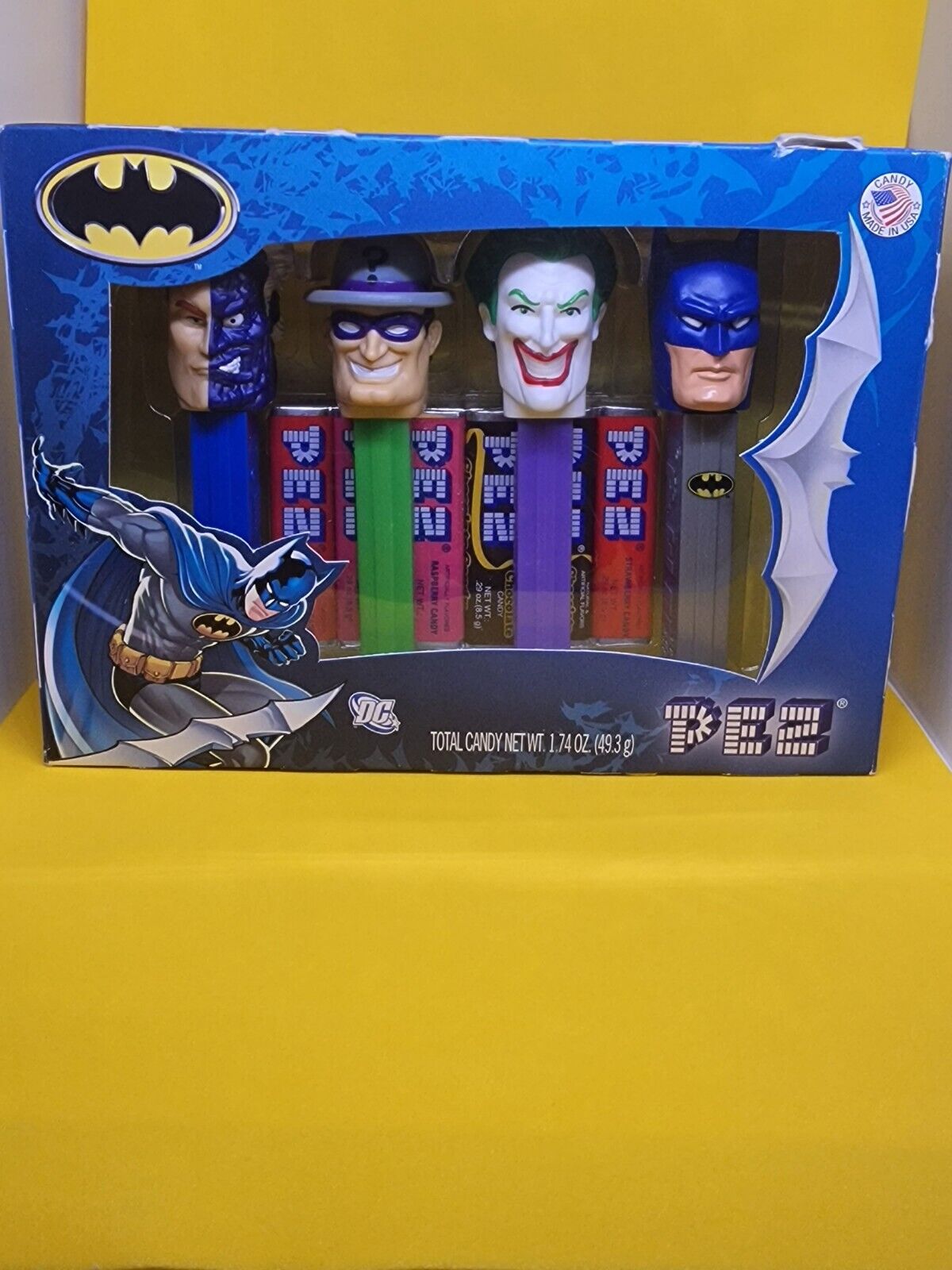 Pez- Batman Collector's Set New In Box The Joker Riddler Two Face Dc Comics Wb