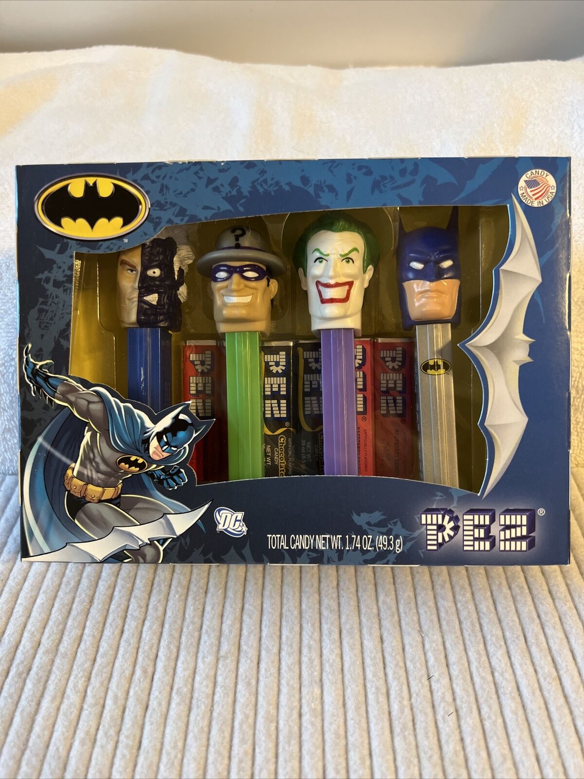 Batman Collector's Pez Set The Joker Riddler Two Face Dc Comics Gift Quality