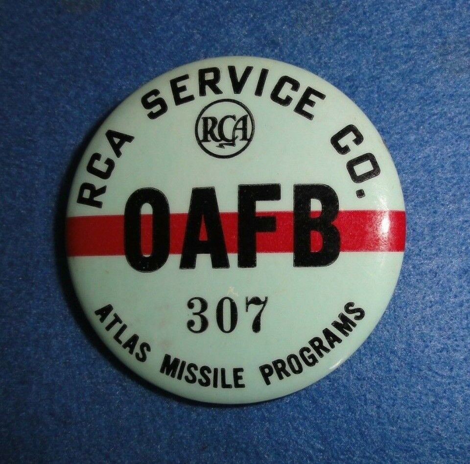 Circa 1960, "atlas Missile Program" Employee Badge, Space Exploration Program.