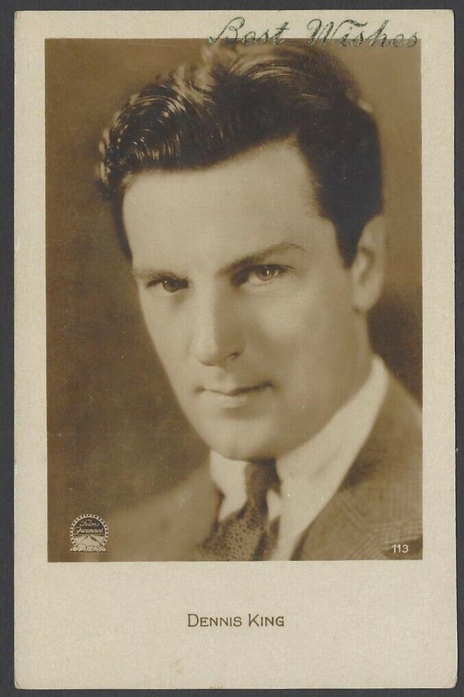 DENNIS KING vintage real photo postcard Paramount Films 113