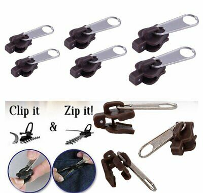 6pcs Removable Zipper Repair Kit Instant Fix Replacement Fix A Zipper Zip Slider