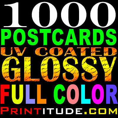 PERSONALIZED POSTCARDS 5.5x8.5 GLOSSY UV COATED 2 SIDED FULL COLOR CUSTOM PRINT