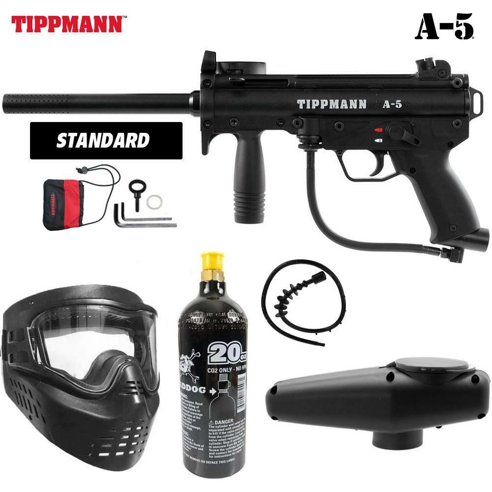 Maddog Tippmann A-5 Bronze Co2 Paintball Gun Marker Starter Package - Black