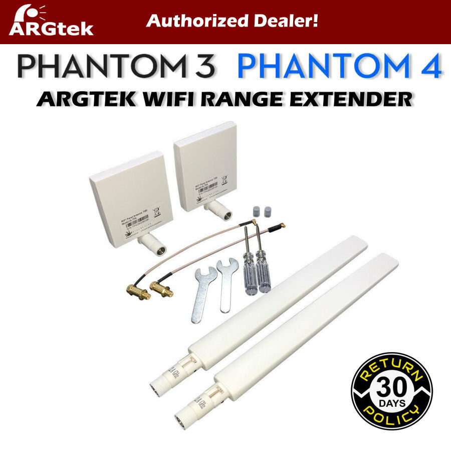 Argtek Dji Phantom 4 & 3 Pro/advanced Wifi Signal Range Extender Antennas - New!